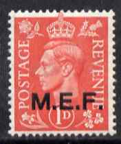 British Occupations of Italian Colonies - MEF 1943-47 KG6 1d pale scarlet unmounted mint SG M11