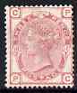 GB Great Britain 1873-80 3d pale-rose plate 18 mounted mint short perf at right otherwise fine SG144