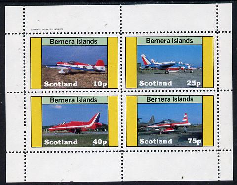 Bernera 1982 Aircraft #10 perf,set of 4 values (10p to 75p) unmounted mint