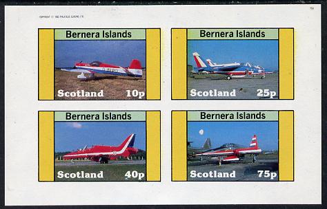 Bernera 1982 Aircraft #10 imperf,set of 4 values (10p to 75p) unmounted mint