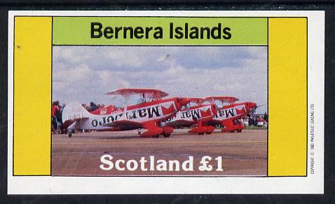 Bernera 1982 Aircraft #10 (Advertising Marlboro Cigarettes) imperf souvenir sheet (Â£1 value) unmounted mint