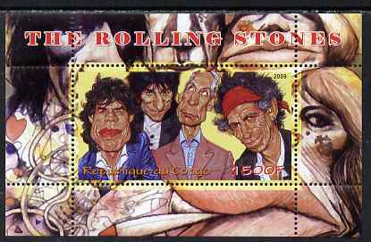 Congo 2009 The Rolling Stones perf m/sheet unmounted mint