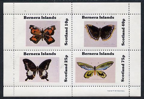 Bernera 1981 Butterflies perf,set of 4 values (10p to 75p) unmounted mint