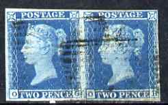 GB Great Britain 1841 2d blue OG-OH 4 good to large margins beautifully fresh colour with light cancel