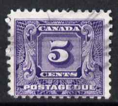 Canada 1930-32 Postage Due 5c commercially used, SG D12
