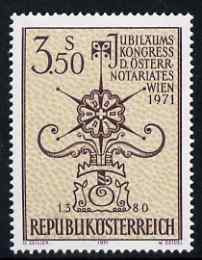 Austria 1971 Notarial Statute Congress 3s50 unmounted mint, SG 1612