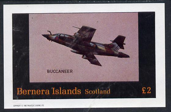 Bernera 1982 Aircraft #13 (Buccaneer) imperf deluxe sheet (£2 value) unmounted mint