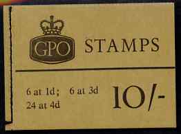 GB Great Britain 1967-68 Wilding Crowns phosphor 10s booklet (Aug 1967) complete and fine SG X16p