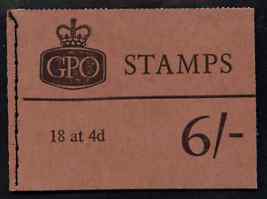 GB Great Britain 1965-67 Wilding Crowns phosphor 6s booklet (Sept 1966) complete and fine SG Q16p
