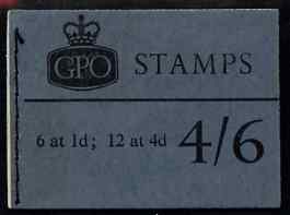 GB Great Britain 1965-67 Wilding Crowns phosphor 4s6d booklet (March 1966) complete and fine SG L63p