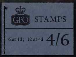 GB Great Britain 1965-67 Wilding Crowns 4s6d booklet (Jan 1966) complete and fine SG L62