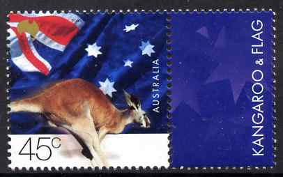 Australia 2000 Kangaroo & Flag 45c plus label (from Expo 2000 sheetlet) unmounted mint SG 1974
