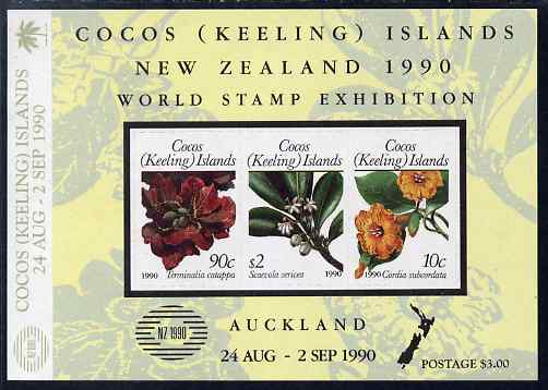 Cocos (Keeling) Islands 1990 New Zealand Stamp Exhibition self adhesive m/sheet unmounted mint, SG MS229