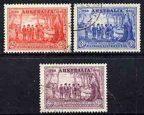 Australia 1937 New South Wales set of 3 fine cds used SG 193-95