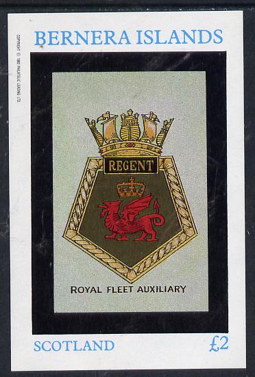 Bernera 1982 Badges (Regent) imperf deluxe sheet (Â£2 value) unmounted mint