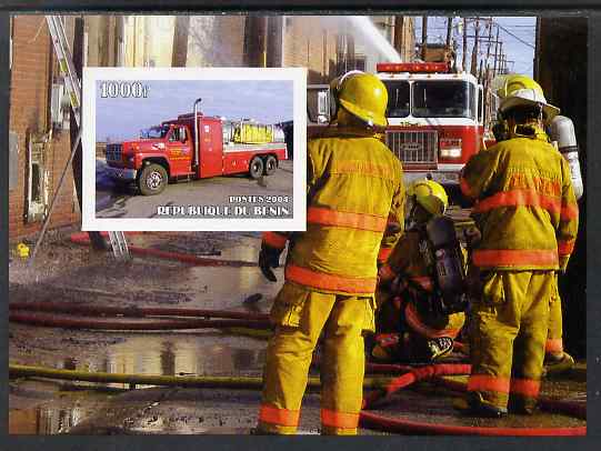 Benin 2004 Fire Engines #2 imperf m/sheet unmounted mint