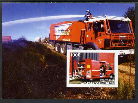 Benin 2004 Fire Engines #3 imperf m/sheet unmounted mint