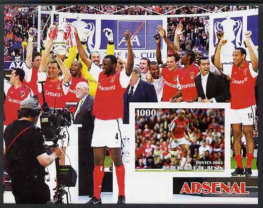 Benin 2003 Arsenal Football Club imperf m/sheet unmounted mint