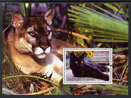 Djibouti 2004 Cats #3 (Domestic & Big cats) perf m/sheet unmounted mint