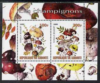 Djibouti 2009 Fungi #2 perf sheetlet containing 2 values unmounted mint