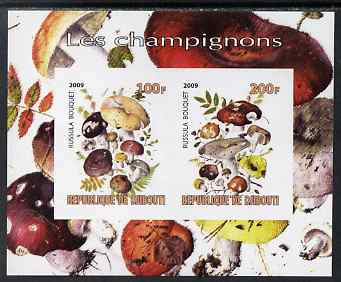 Djibouti 2009 Fungi #2 imperf sheetlet containing 2 values unmounted mint