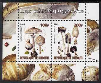 Djibouti 2009 Fungi #3 perf sheetlet containing 2 values unmounted mint