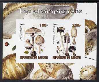 Djibouti 2009 Fungi #3 imperf sheetlet containing 2 values unmounted mint