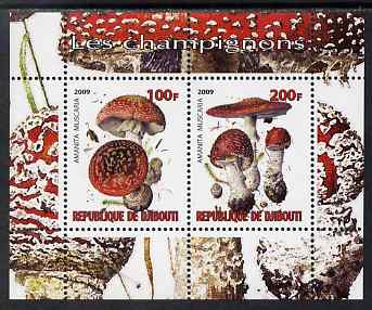 Djibouti 2009 Fungi #4 perf sheetlet containing 2 values unmounted mint
