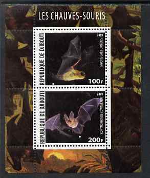 Djibouti 2009 Bats perf sheetlet containing 2 values unmounted mint