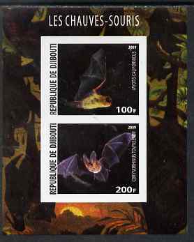 Djibouti 2009 Bats imperf sheetlet containing 2 values unmounted mint