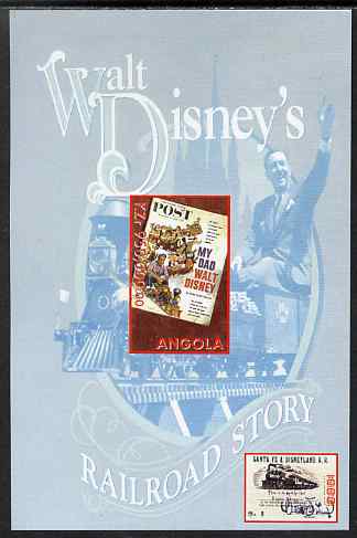 Angola 1999 Walt Disney's Railroad Story #4 imperf s/sheet unmounted mint