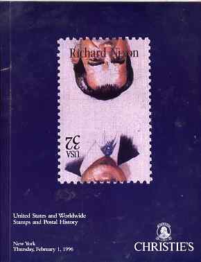 Auction Catalogue - United States & Worldwide - Christie's 1 Feb 1996 - catalogue only
