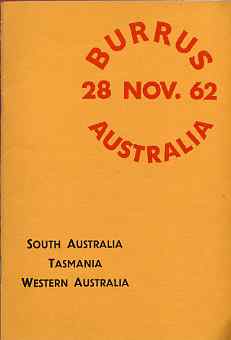 Auction Catalogue - Australia with South Australia, Tasmania & Western Australia - Robson Lowe 28 Nov 1962 - the Burrus coll - catalogue only