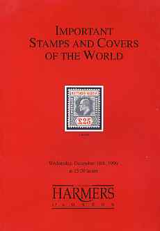 Auction Catalogue - World - Harmers 18 Dec 1996 - Important Stamps & Covers - catalogue only