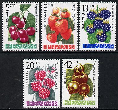Bulgaria 1984 Fruits set of 5 unmounted mint, SG 3271-75, Mi 3260-64*