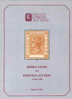 Auction Catalogue - Sierra Leone - Stanley Gibbons 19 May 1988 - plus Prestige auction - with prices realised