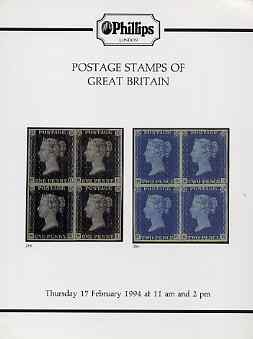 Auction Catalogue - GB Great Britain - Phillips 17 Feb 1994 - with prices realised