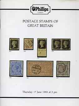 Auction Catalogue - GB Great Britain - Phillips 17 June 1993 - with prices realised