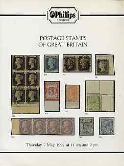 Auction Catalogue - GB Great Britain - Phillips 7 May 1992 - with prices realised