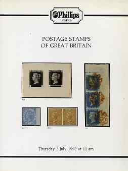 Auction Catalogue - GB Great Britain - Phillips 2 July 1992 - with prices realised