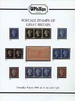 Auction Catalogue - GB Great Britain - Phillips 9 June 1994 - catalogue only