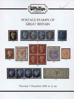 Auction Catalogue - GB Great Britain - Phillips 7 Dec 1995 - catalogue only (some ink notations)