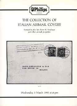 Auction Catalogue - Italian Airmails - Phillips 3 Mar 1993 - the Peter H Herdman coll - catalogue only 