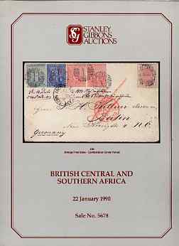Auction Catalogue - British Central & Southern Africa - Stanley Gibbons 22 Jan 1990 - with prices realised 