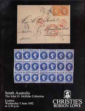 Auction Catalogue - South Australia - Christie's Robson Lowe 3 June 1992 - the John O Griffiths collection - with prices realised