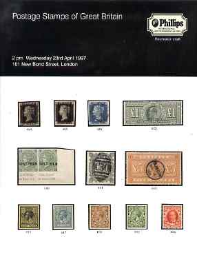 Auction Catalogue - GB Great Britain - Phillips 23 Apr 1997 - catalogue only