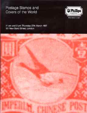Auction Catalogue - World Stamps & Covers - Phillips 27 Mar 1997 - incl the Ken Angood coll - catalogue only