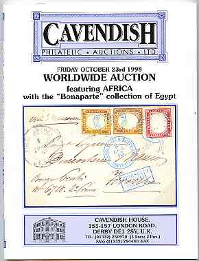Auction Catalogue - Egypt - Cavendish 23 October 1998 - the 'Bonaparte' collection - catalogue only
