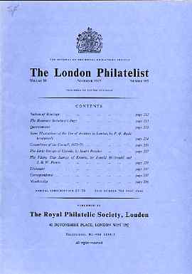 Literature - London Philatelist Vol 84 Number 0995 dated Nov 1975 - with articles relating to Archives, Uganda & Estonia