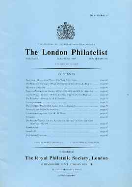 Literature - London Philatelist Vol 93 Number 1097-98 dated May-Jun 1984 - with articles relating to Switzerland, Ceylon, Chile & Thematics